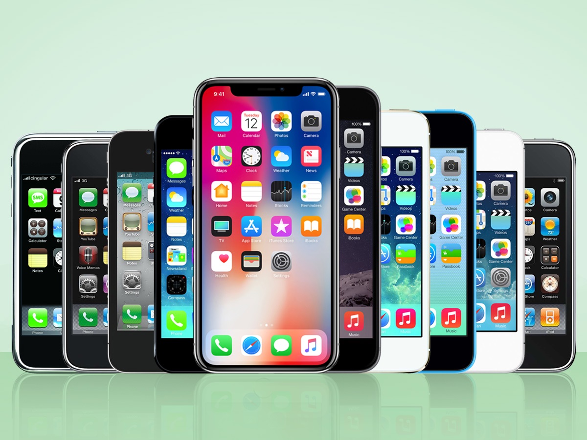 image of all iphones