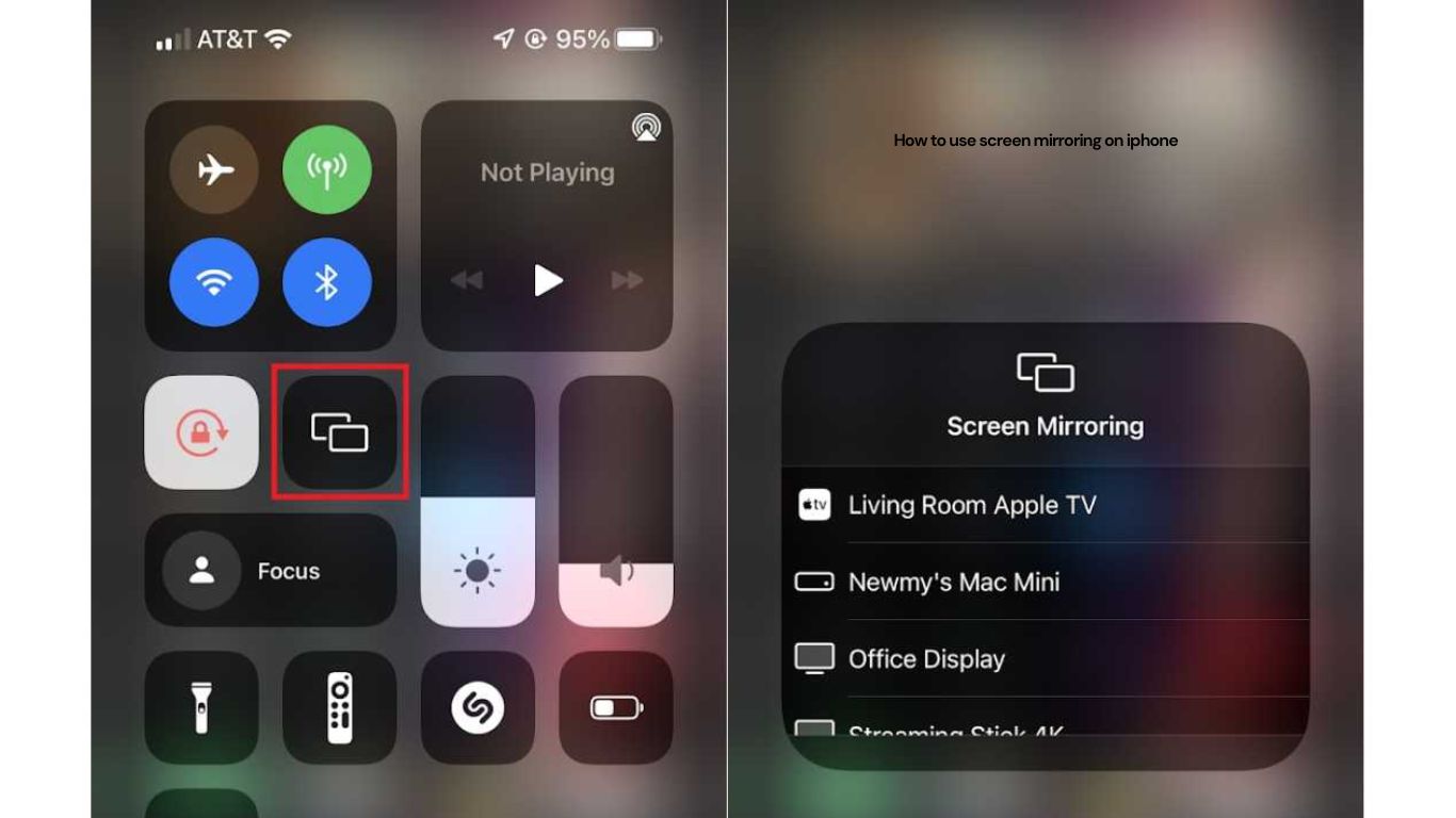 How to use screen mirroring on iphone