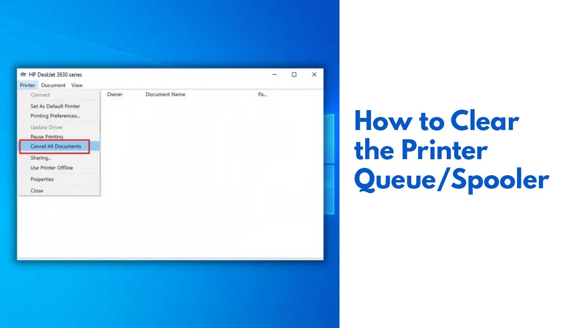 How to Clear the Printer Queue/Spooler